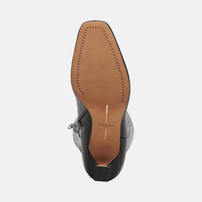 Gyra Wide Calf Black Leather Boots — view 21
