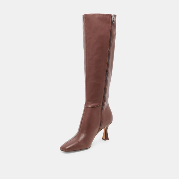 GYRA WIDE CALF BOOTS CHOCOLATE LEATHER — view 10