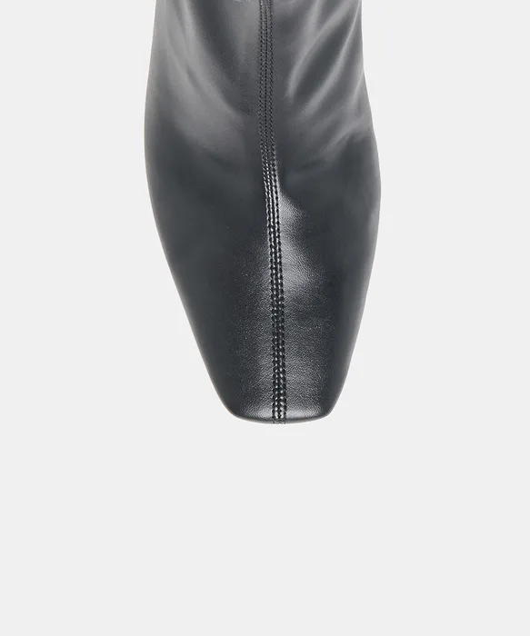 HANIE Black Stella Wedge Heel Booties — view 4