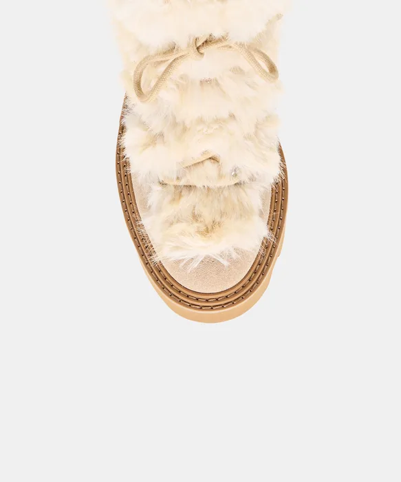 HAWKIN PLUSH Sand Suede Lug Lace-up Boots — view 4