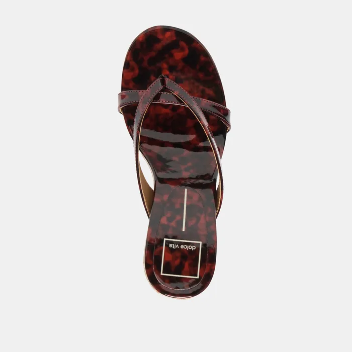Helan Espadrille Tortoise Patent Leather Wedges — view 10