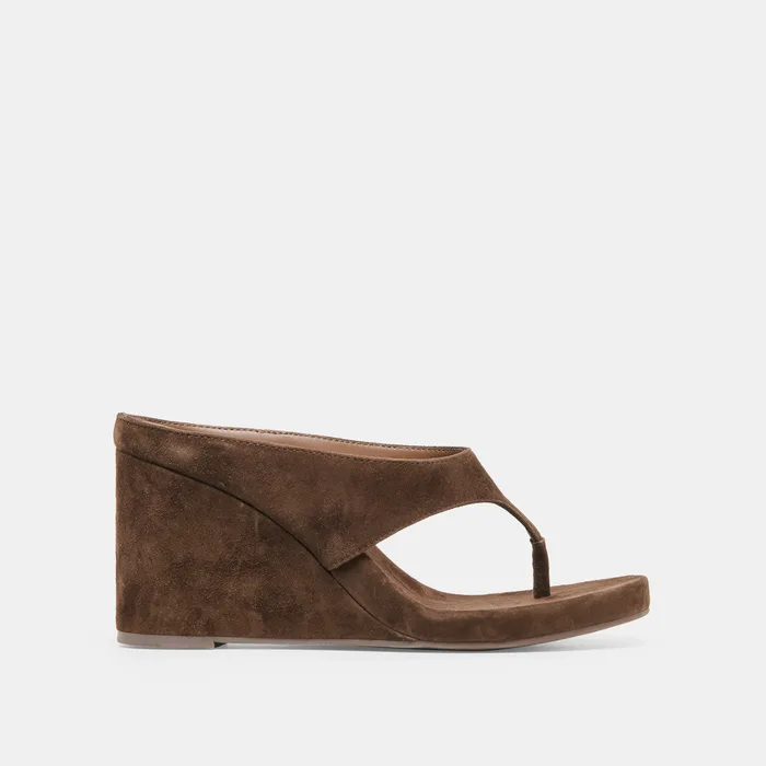 Hinna Dk Brown Suede Wedges — view 2