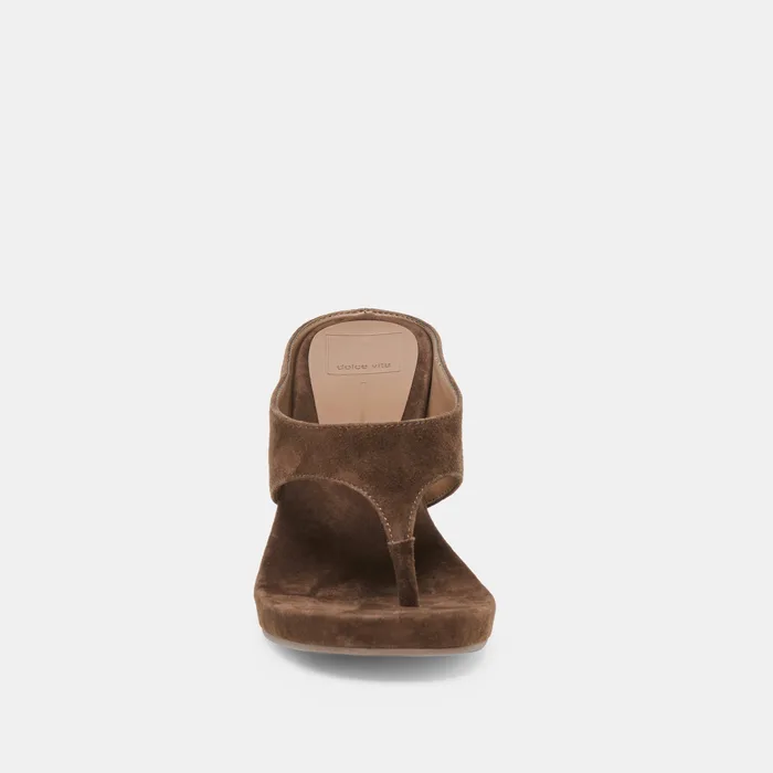 Hinna Dk Brown Suede Wedges — view 7
