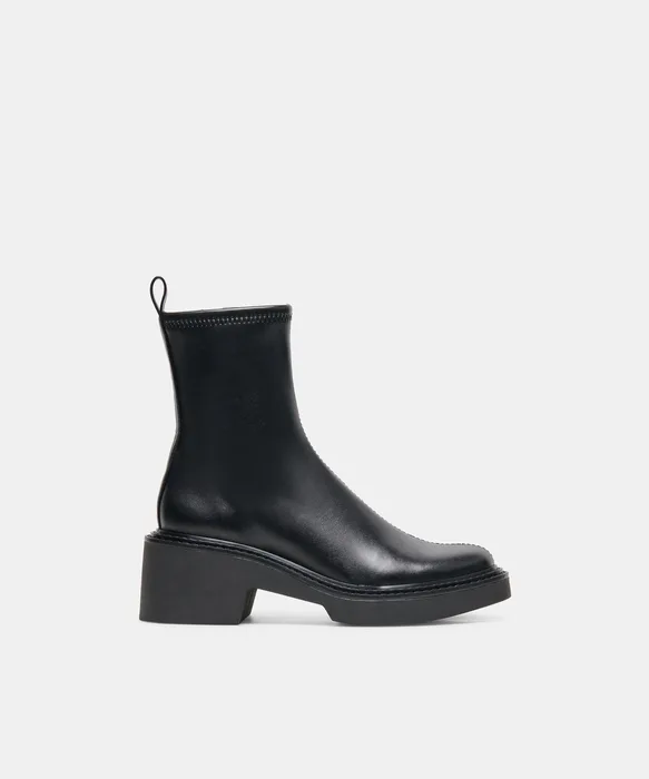 HOLDIN H2O Black Stella Block-Heel Booties — view 2