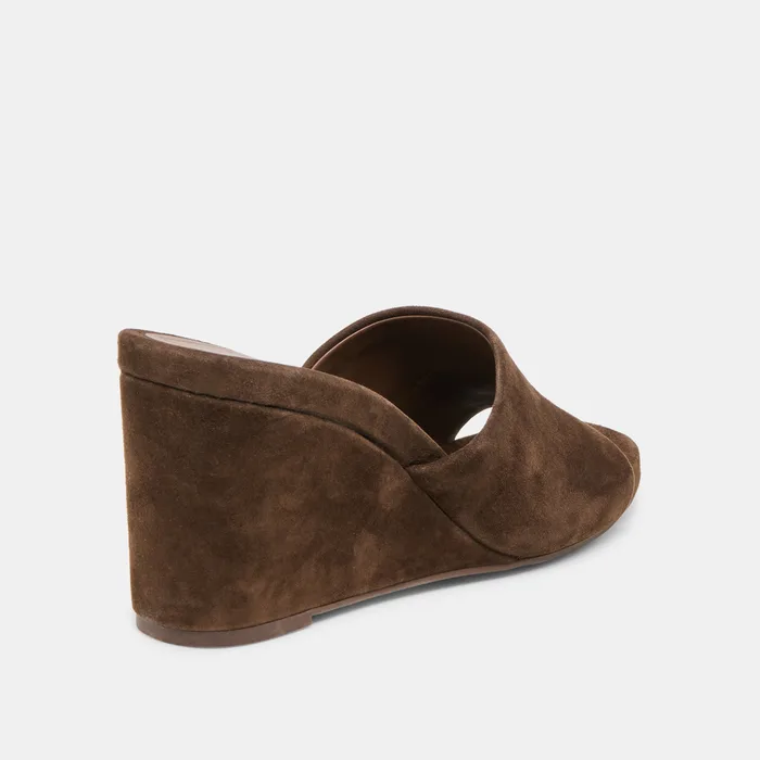 Holta Dk Brown Suede Wedges — view 4