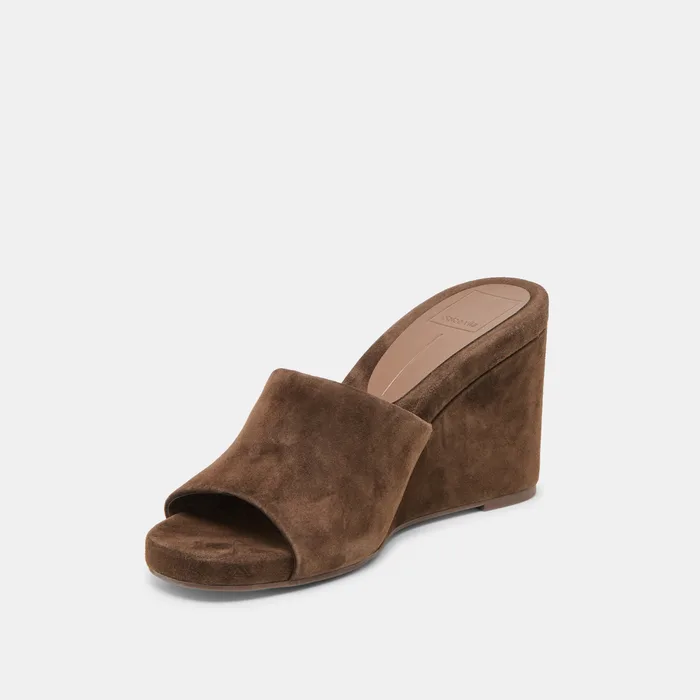 Holta Dk Brown Suede Wedges — view 5