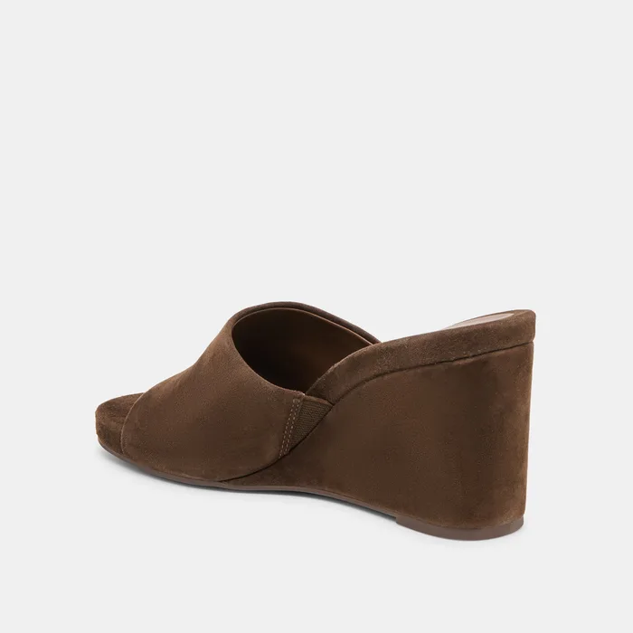 Holta Dk Brown Suede Wedges — view 6