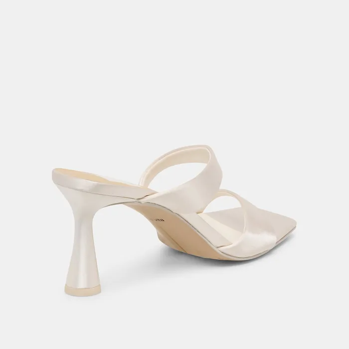 Icelyn Ivory Satin Heels — view 5