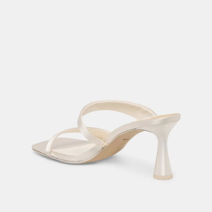 Icelyn Ivory Satin Heels — view 7