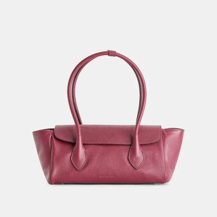 IRENE SHOULDER BAG BORDEAUX LEATHER — view 2