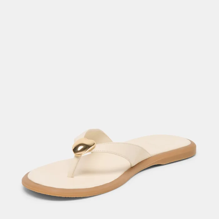 Jaina Bone Leather Sandals — view 6