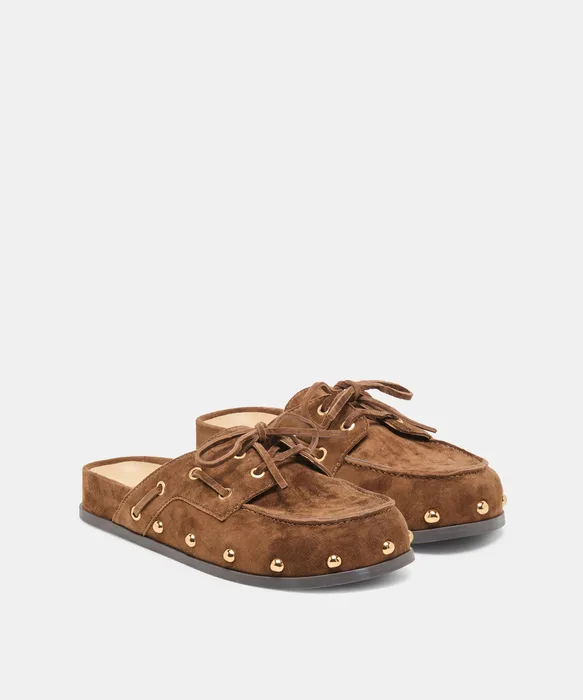JESSI Cocoa Suede Slip-On Flats — view 3