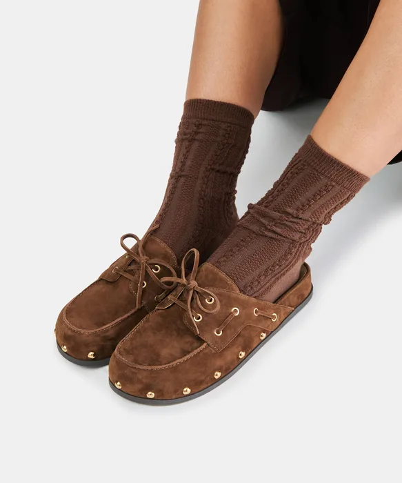 JESSI Cocoa Suede Slip-On Flats — view 5
