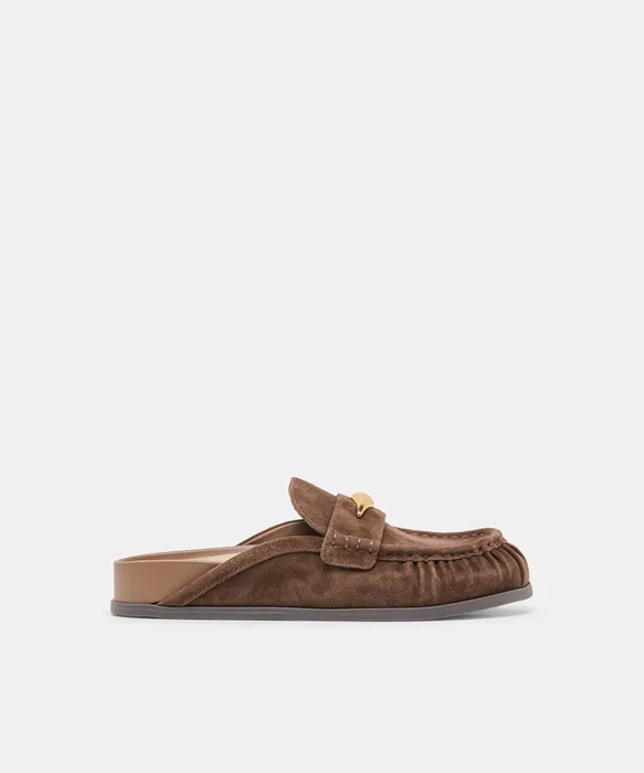 Jodero Dk Brown Suede Flats — view 2