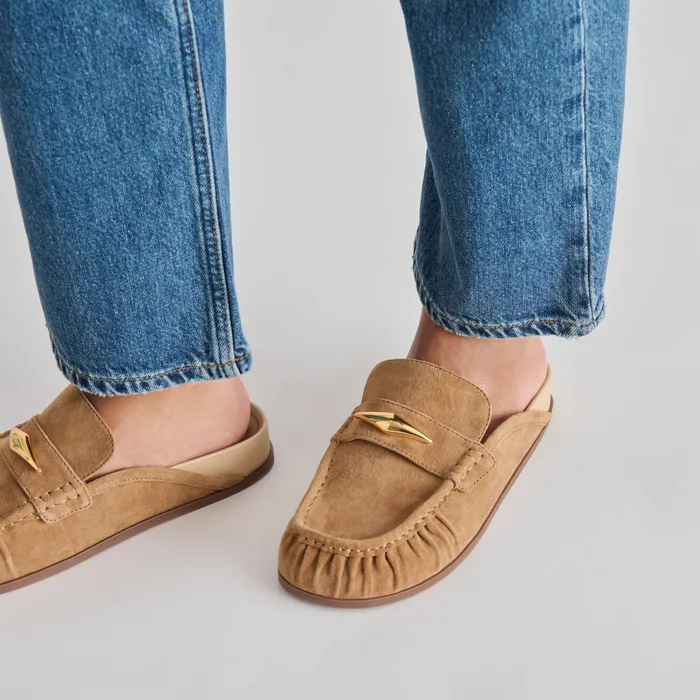Jodero Lt Brown Suede Flats — view 3