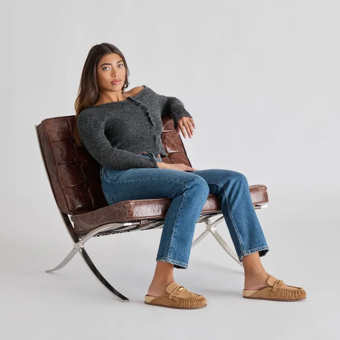 Jodero Lt Brown Suede Flats — view 5