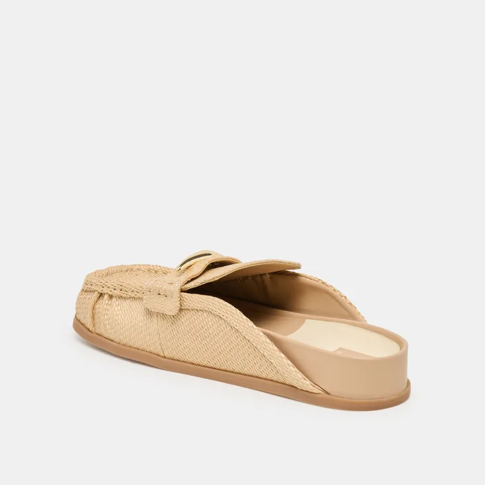 Jodero Lt Natural Raffia Flats — view 9