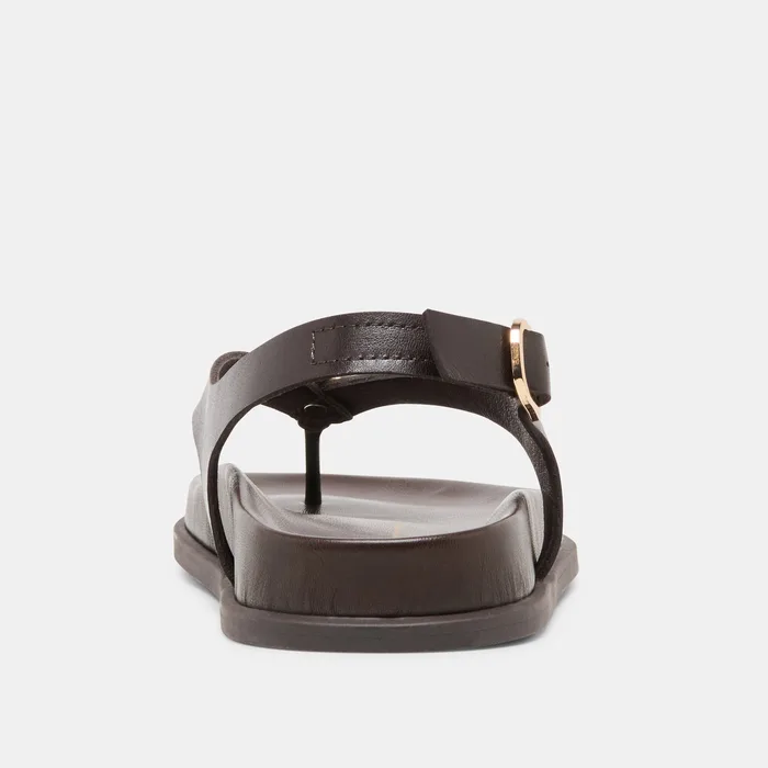 Jony Dk Brown Leather Sandals — view 9