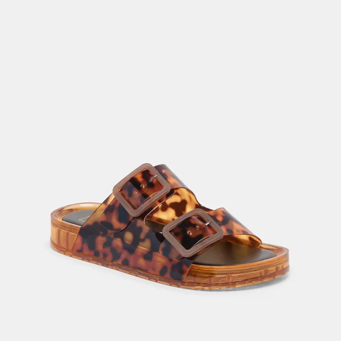 Julio Tortoise Vinyl Sandals — view 4