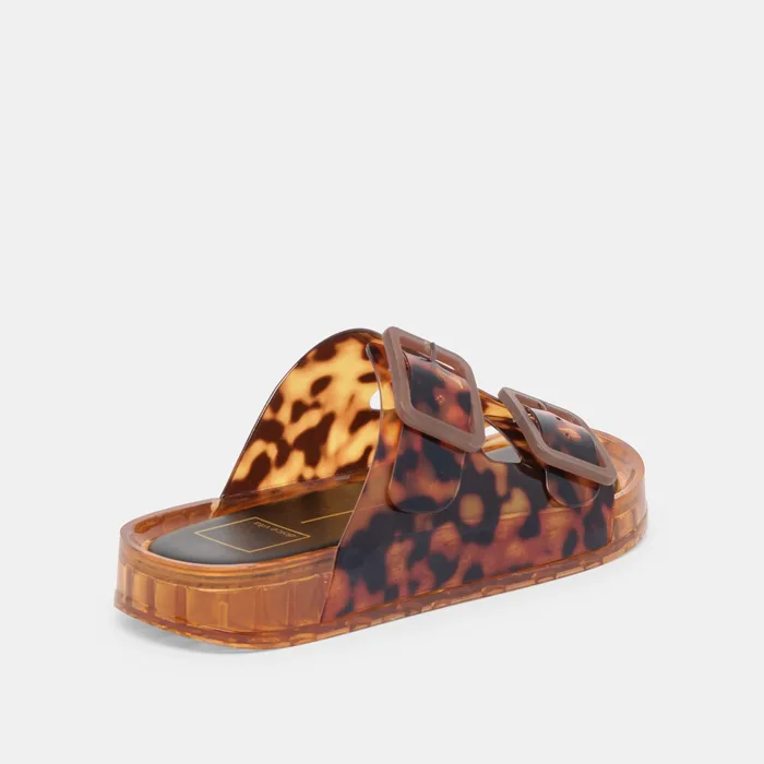 Julio Tortoise Vinyl Sandals — view 9