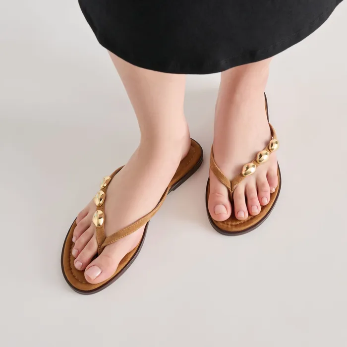 Juny Teak Suede Sandals — view 3