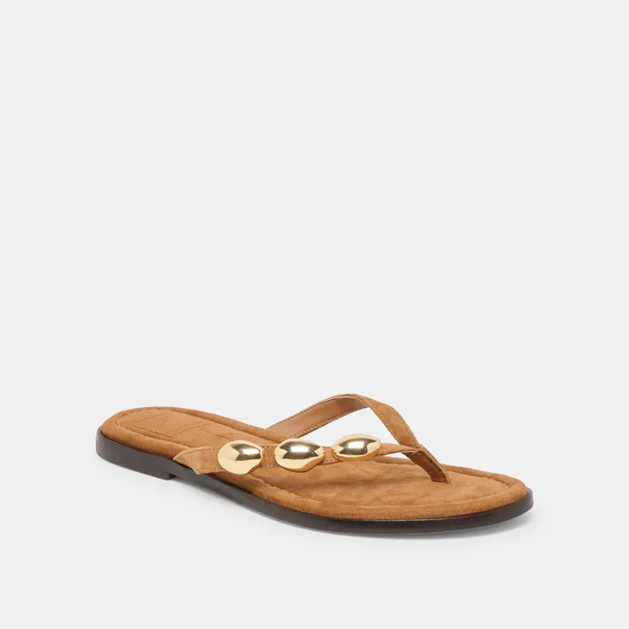 Juny Teak Suede Sandals — view 4