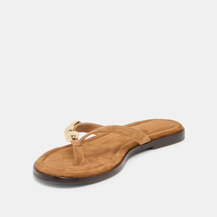 Juny Teak Suede Sandals — view 7