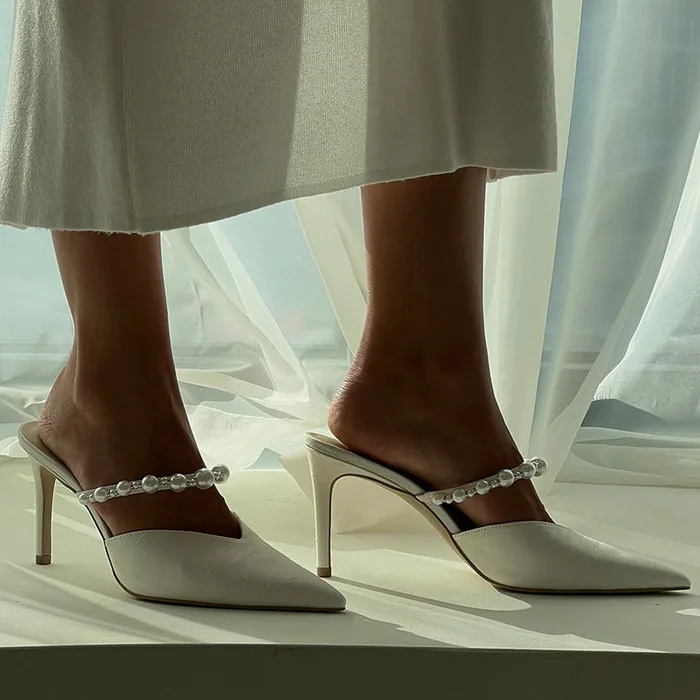 KANIKA Pearl Heels Vanilla Silk — view 3