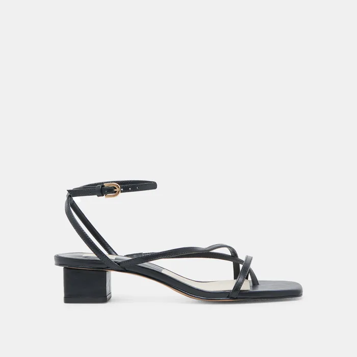 KARLOS SANDALS BLACK LEATHER — view 2
