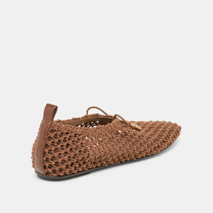 Kaylyn Dk Brown Crochet Flats — view 4