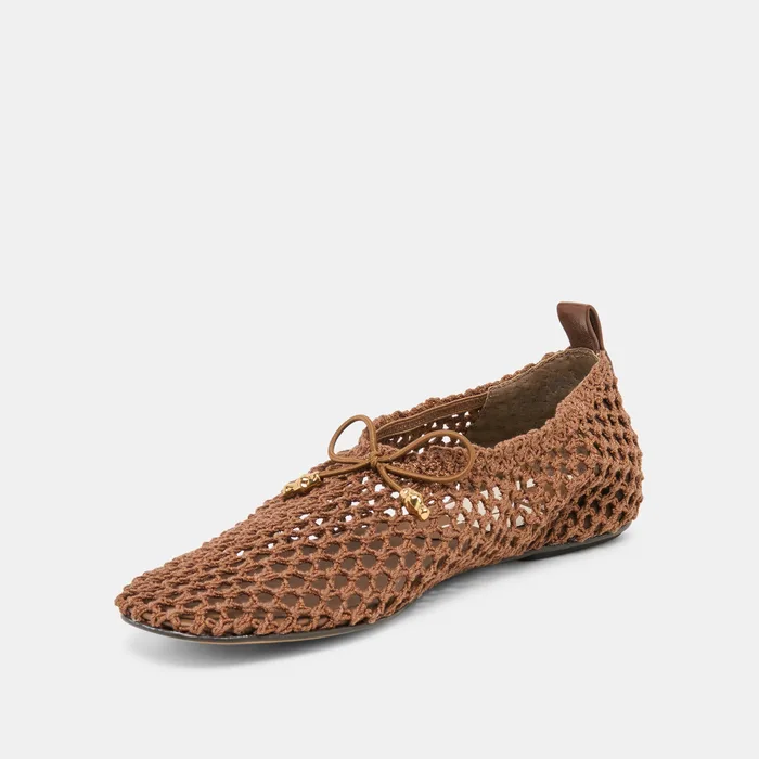 Kaylyn Dk Brown Crochet Flats — view 5