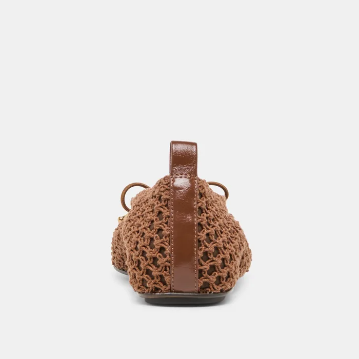 Kaylyn Dk Brown Crochet Flats — view 8