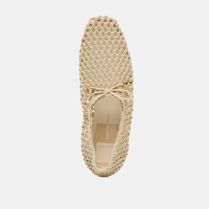 Kaylyn Oatmeal Crochet Flats — view 14