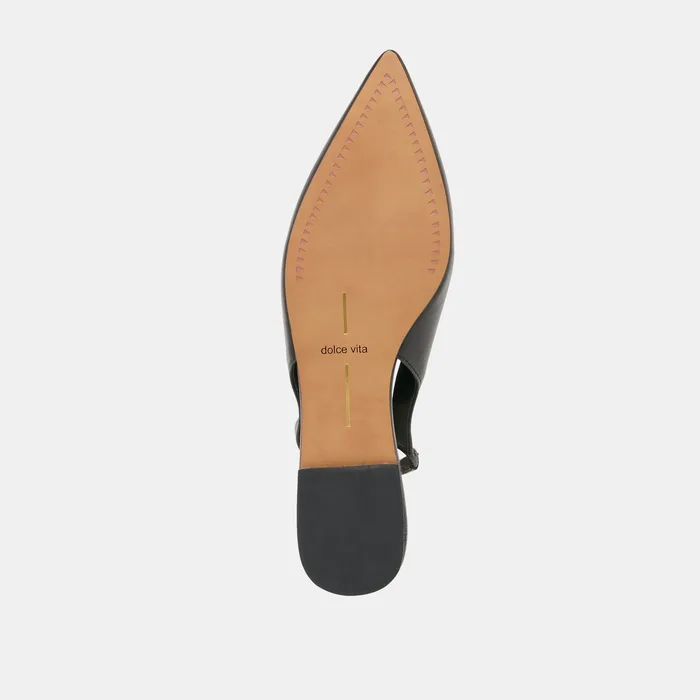 KENDLE FLATS BLACK LEATHER