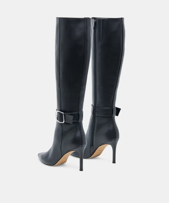 kinzy boots black leather — view 2