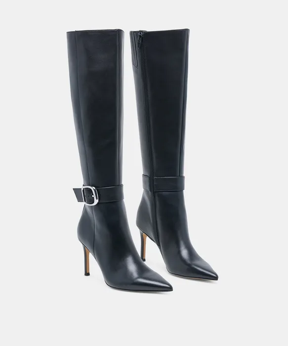 kinzy boots black leather — view 3
