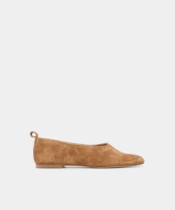 KORY Lt Brown Suede Ballet Flats — view 2