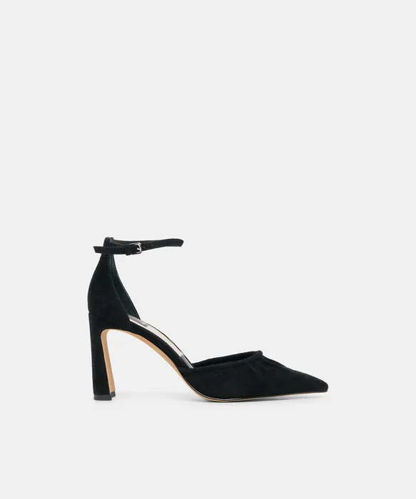 KYLO Onyx Suede Closed-Toe Heels — view 2