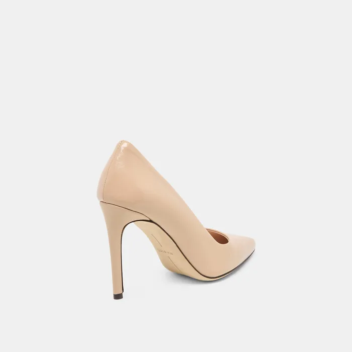 LANKY Tan Leather Closed-Toe Pump Stiletto Heels — view 4