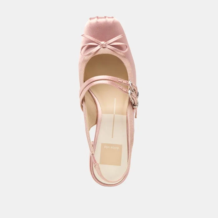 Loris Blush Satin Heels — view 9