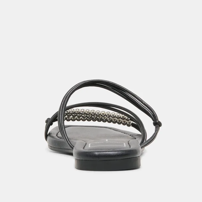 LYNDEE BEAD Black Stella Strappy Open-Toe Sandals — view 10