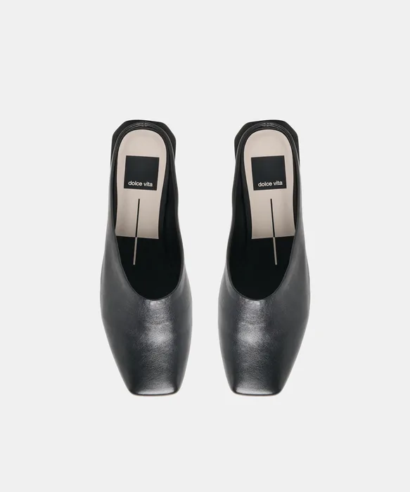 MACLYN Black Leather Slip-On Flats — view 4