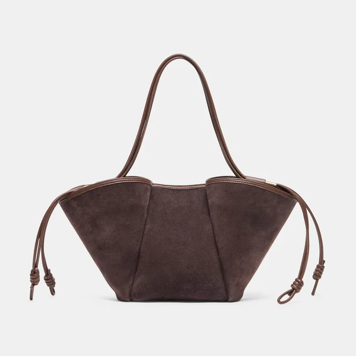 MARO Chocolate Suede Tote Bag — view 2