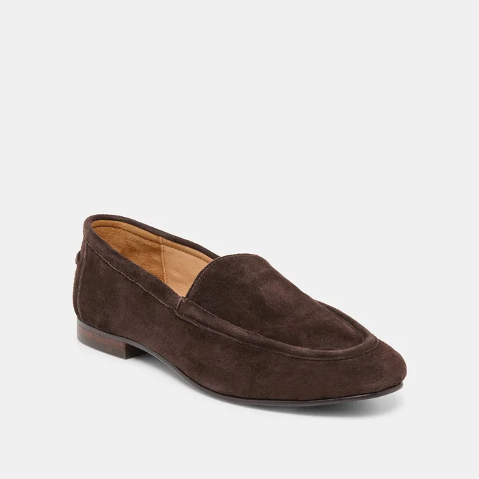 Mattie Dk Brown Suede Loafers — view 3