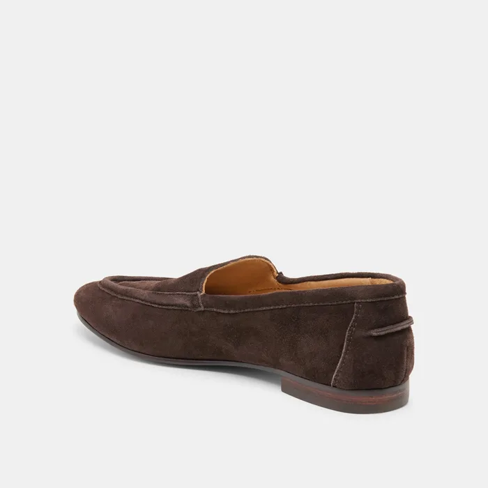 Mattie Dk Brown Suede Loafers — view 6