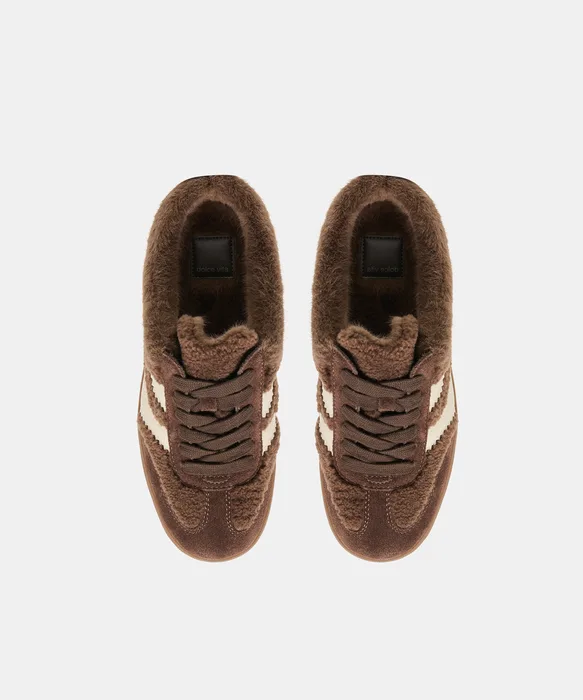 Merit Slide Plush Dk Brown Plush Sneakers — view 4