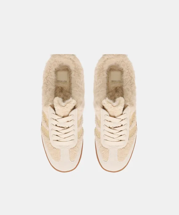 Merit Slide Plush Natural Multi Plush Sneakers — view 4