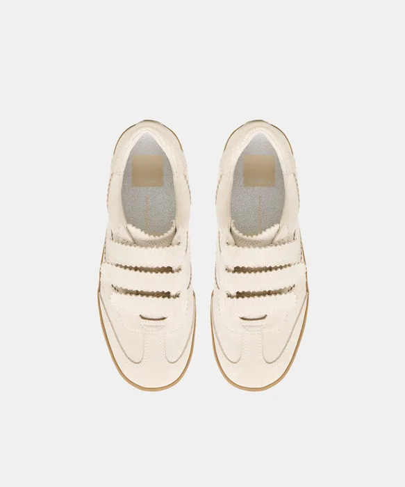 Merit Velcro Ivory Leather Sneakers — view 4