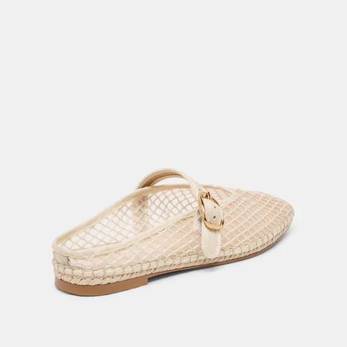 Milie Ecru Woven Mesh Flats — view 4