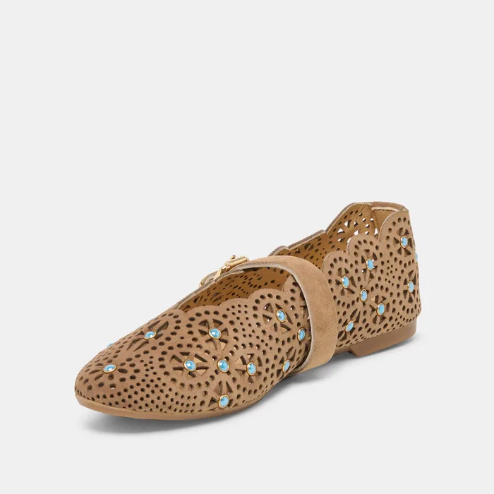 Morgin Mushroom Suede Ballet Flats — view 5